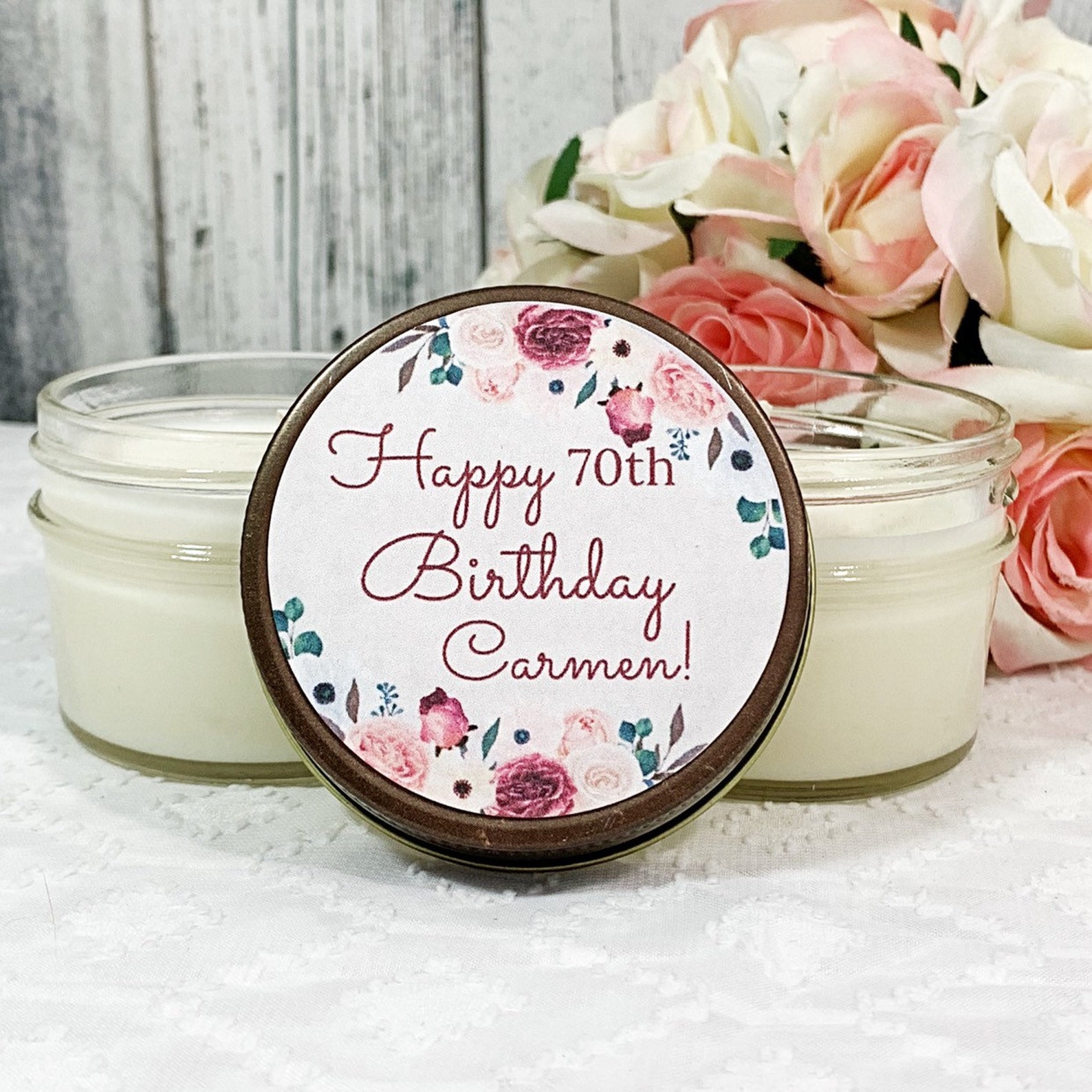 Set of 6 Party Candle favors Birthday Party for her Happy Etsy