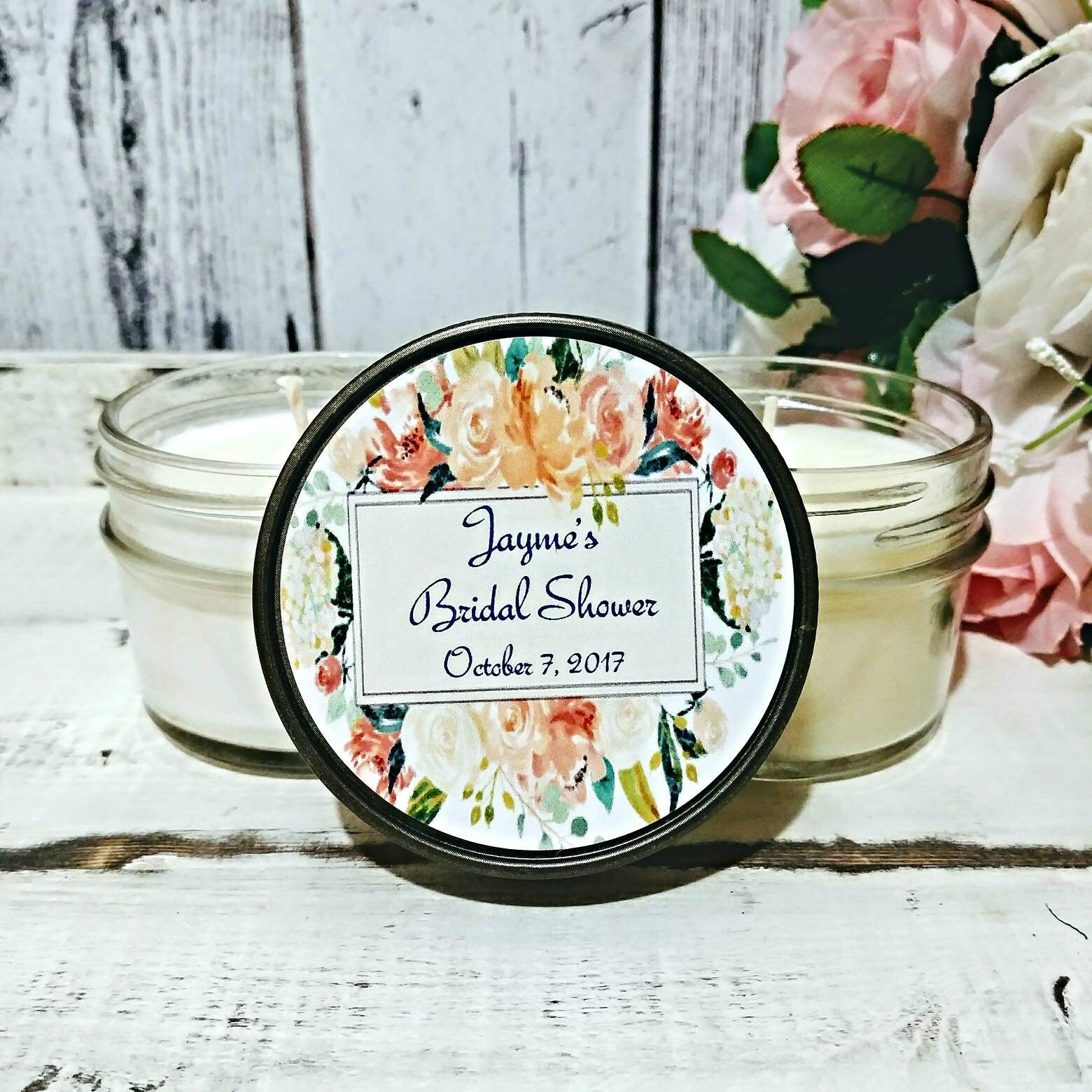 Bridal Shower Candle Favors Bridal Shower Soy Candle Favors Etsy