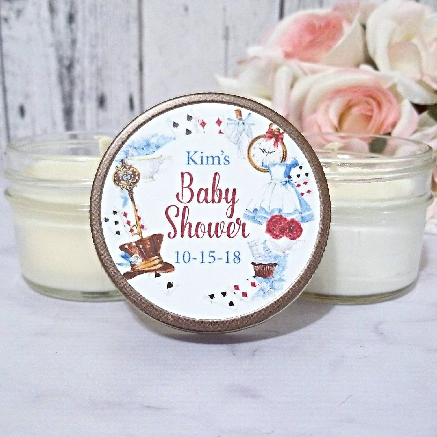 Baby Shower Favors Candles Alice In Wonderland Baby Shower Favors