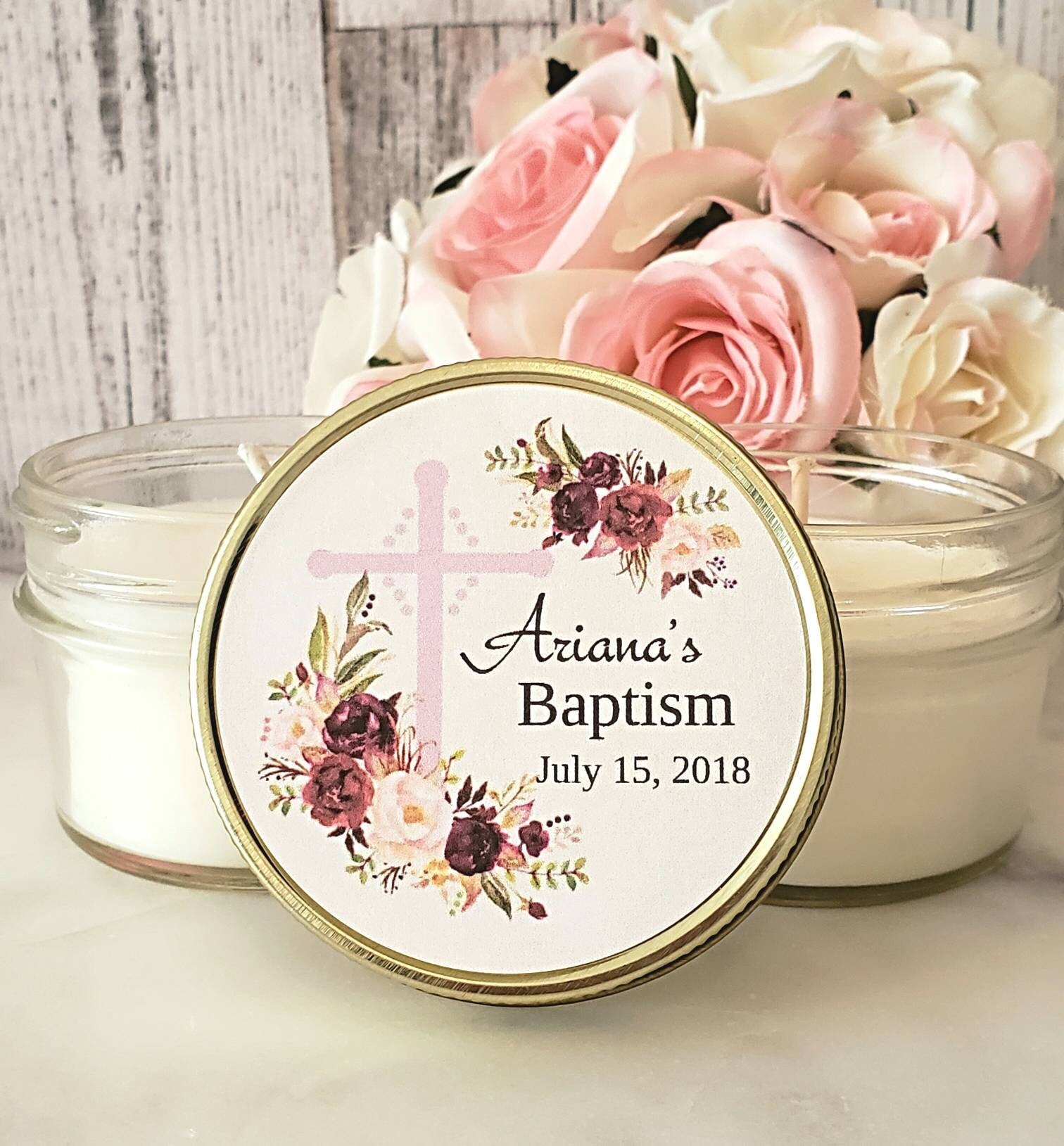 baptism candle favors girl baptism favors christening favors
