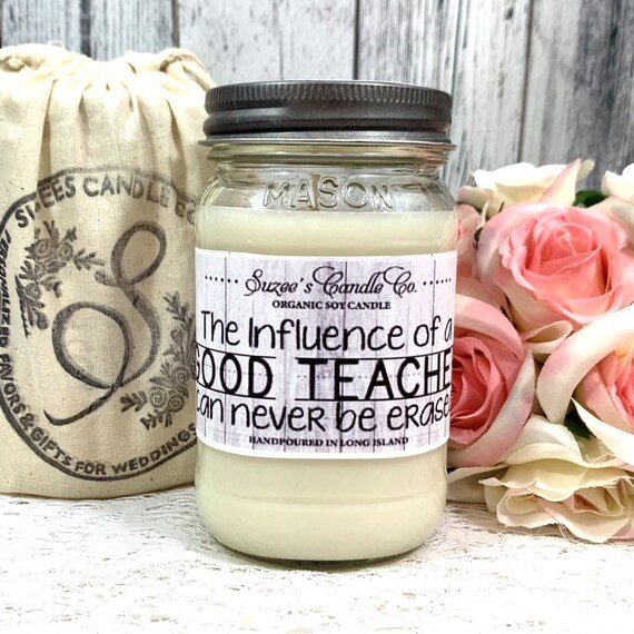 Teacher Candle Gift Influence Of A Good Teacher Gift Soy | Etsy