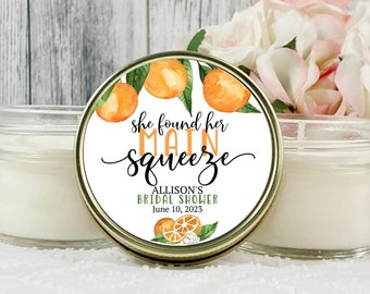 She found her Main Squeeze Citrus Bridal Shower Favors - Orange Party favors - Citrus Bridal Shower party