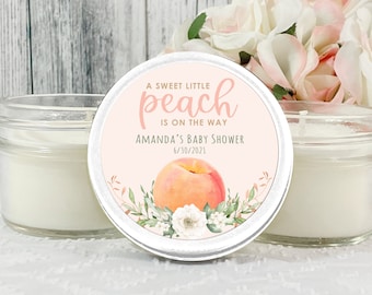 Peach Baby shower Favor, Peach Party favors, a sweet little peach is on the way baby shower, Peach Favor