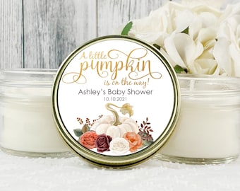 Pumpkin Baby Shower Favors - Burnt Orange - Fall Theme - Our Little Pumpkin Favor