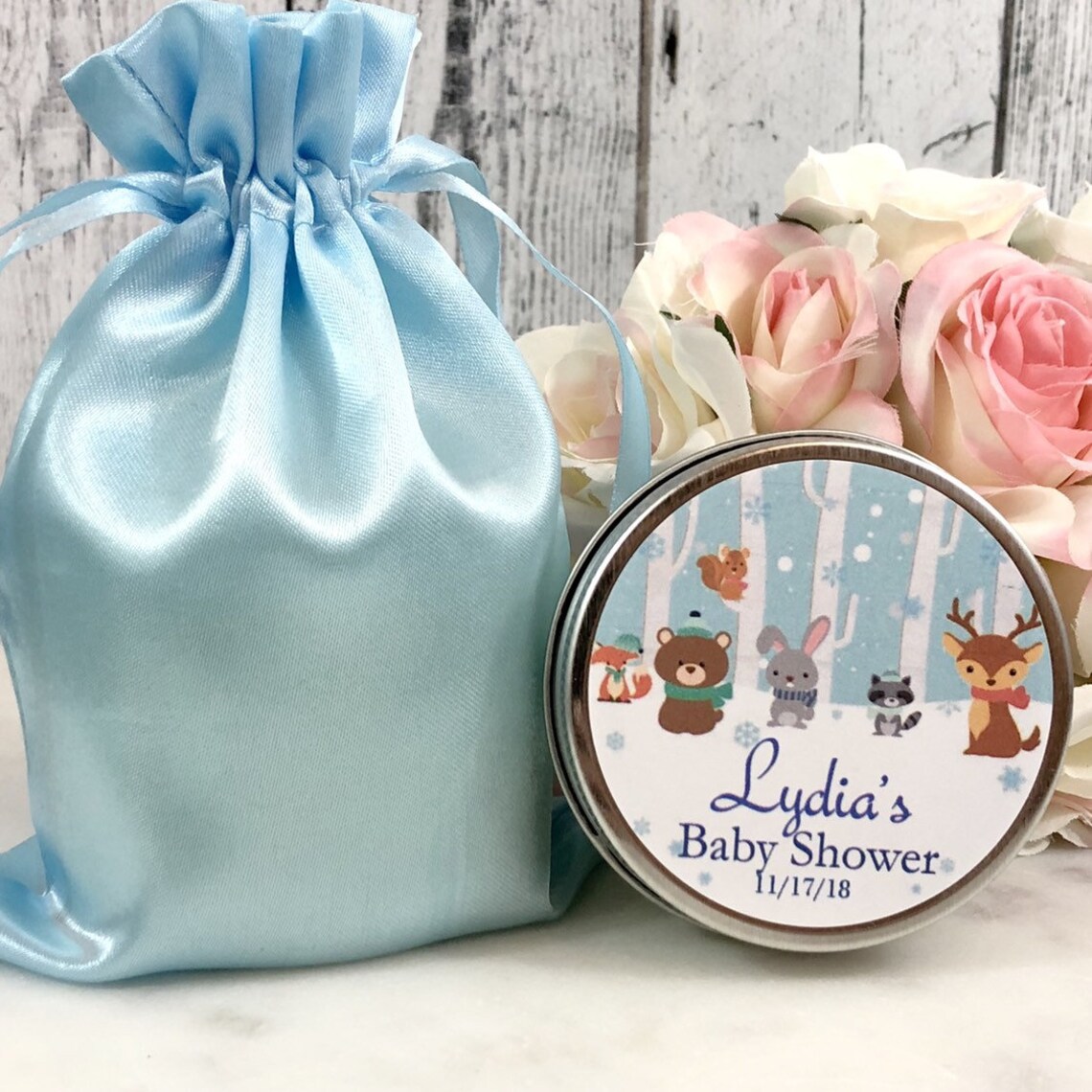 1 Winter Baby Shower Favors Winter baby Shower Boy Winter Etsy