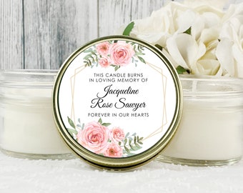 Memorial Favors for Funeral - Memorial candles for funeral - Memorial candles favor - Funeral Favors - Memorial favor gift