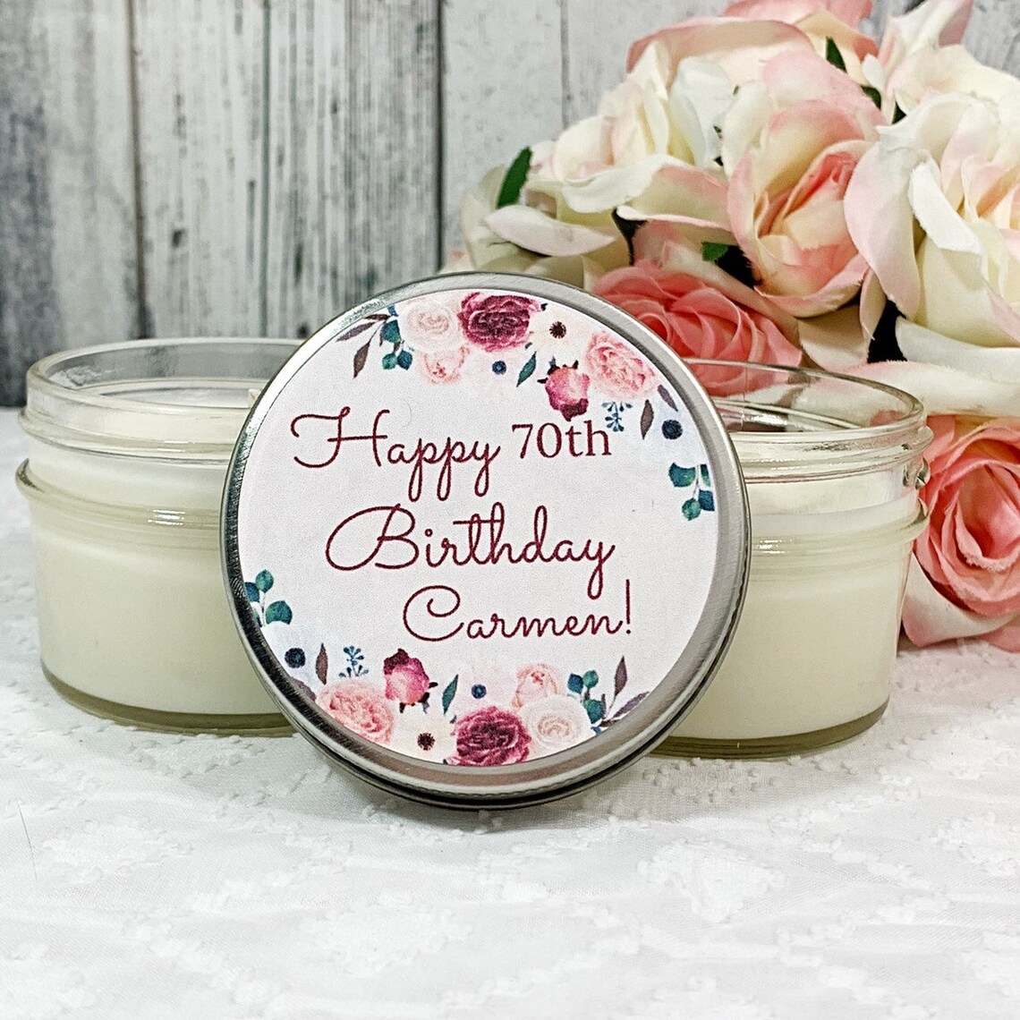 Set of 6 Party Candle favors Birthday Party for her Happy Etsy