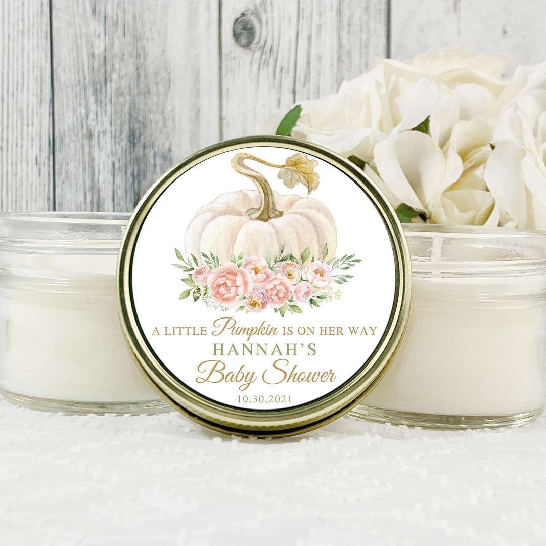 Pumpkin Baby Shower Favors: Scented Soy Candle, Fall Theme Set of 12 - Etsy