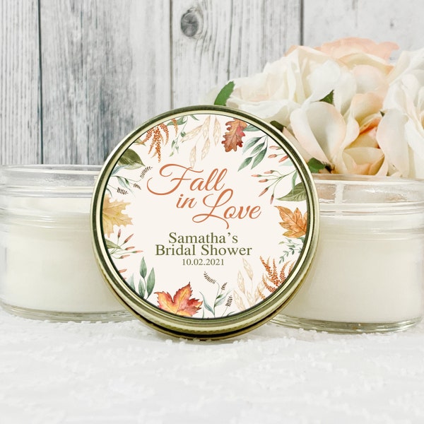 Fall Bridal Shower favors - Bridal Shower Candle Favors - Fall Wedding Favors - Fall Bridal Shower - Rustic Candle Favors