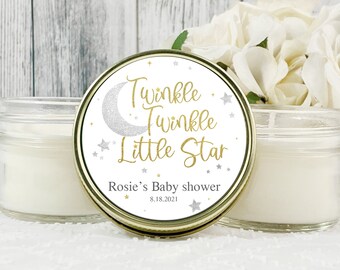 Gold Twinkle Twinkle Little Star Baby Shower Favors  - Neutral Baby Shower Favors - Twinkle Little Star Baby Shower