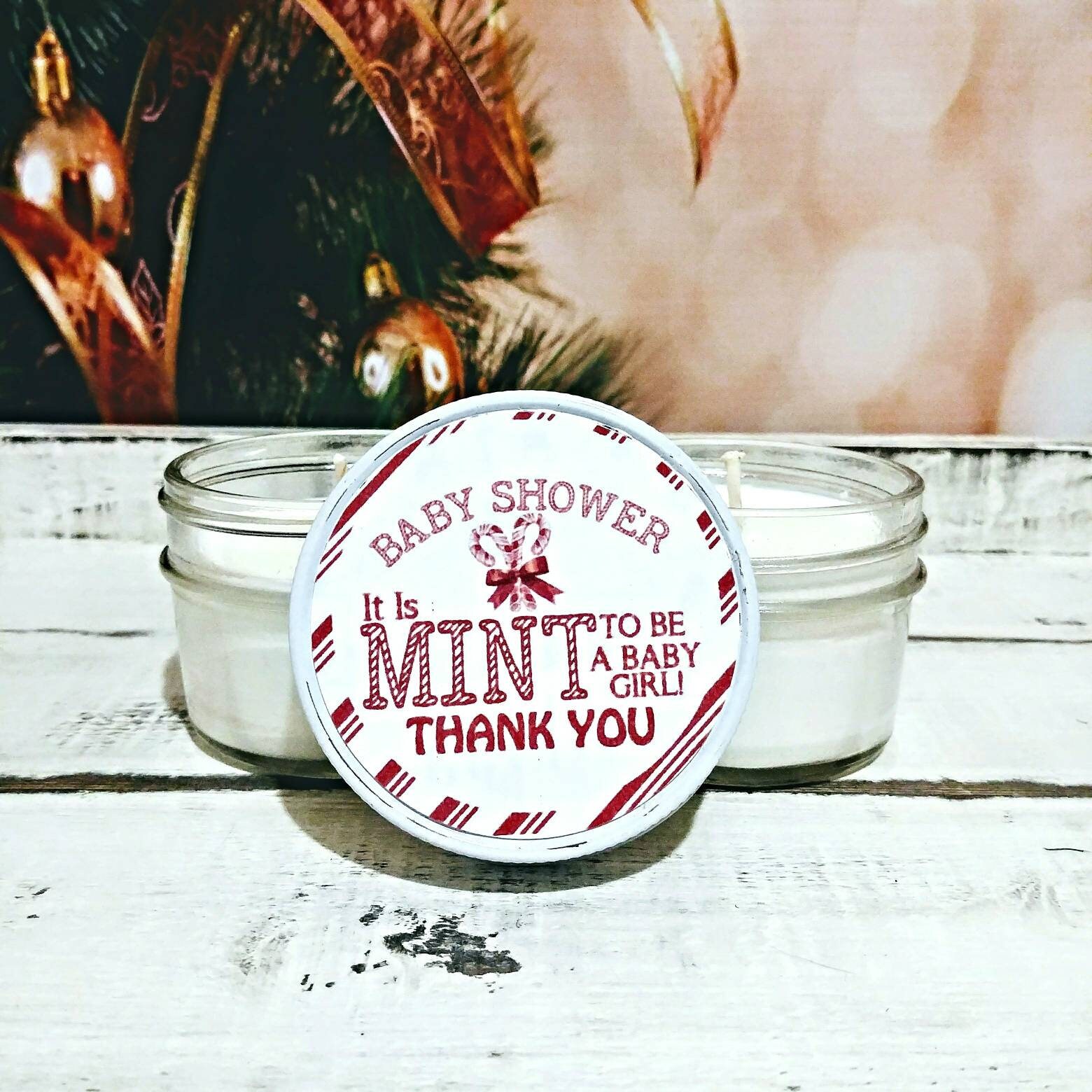 Winter Baby Shower Favors Candy Cane Baby Winter Baby Etsy