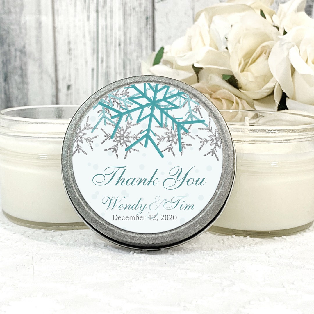Snowflake Wedding Favors - Winter Wonderland - December Wedding - Snowy ...