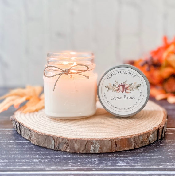 8oz Soy Candles Mason Jar Candles Fall Soy Candles Fall Etsy