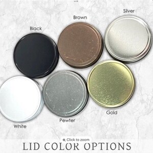 a set of six different colors of lids