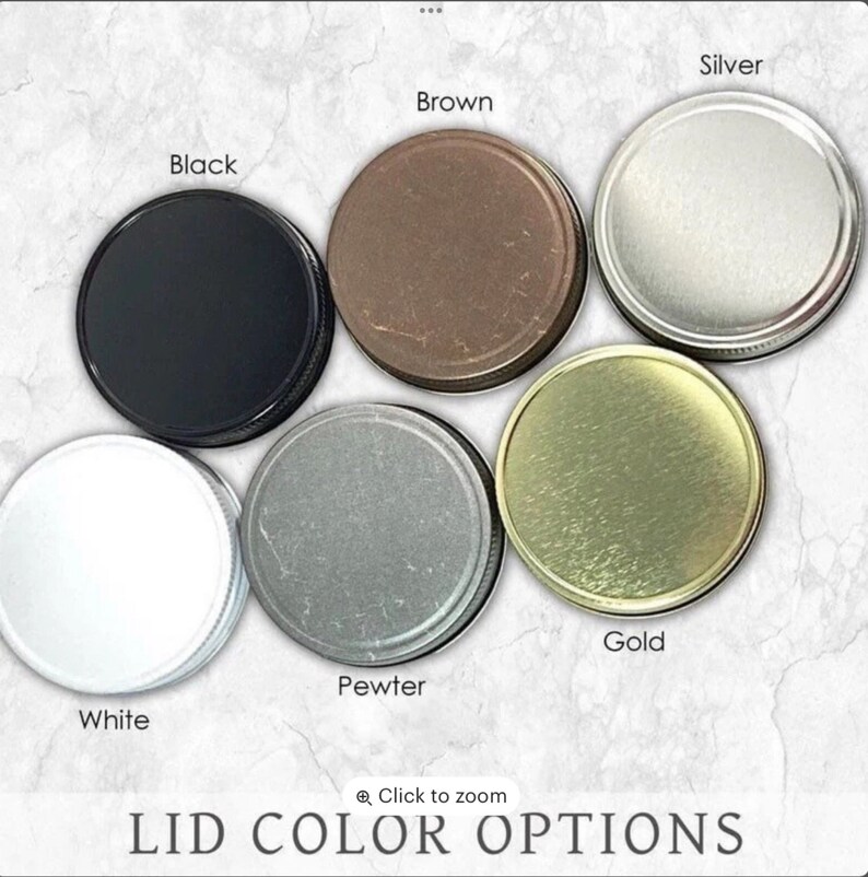 a set of six different colors of lids