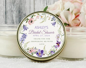 Wildflower Bridal Shower Favors, Spring Bridal Shower, Citrus party favor, Bridal Shower Candle favors, favors for guests