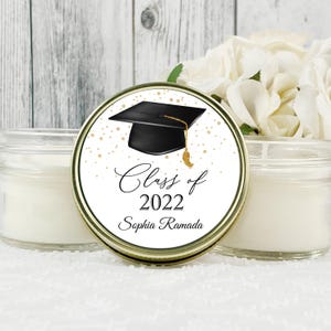 Personalized Graduation Candle Favors: Soy Wax, Essential Oils