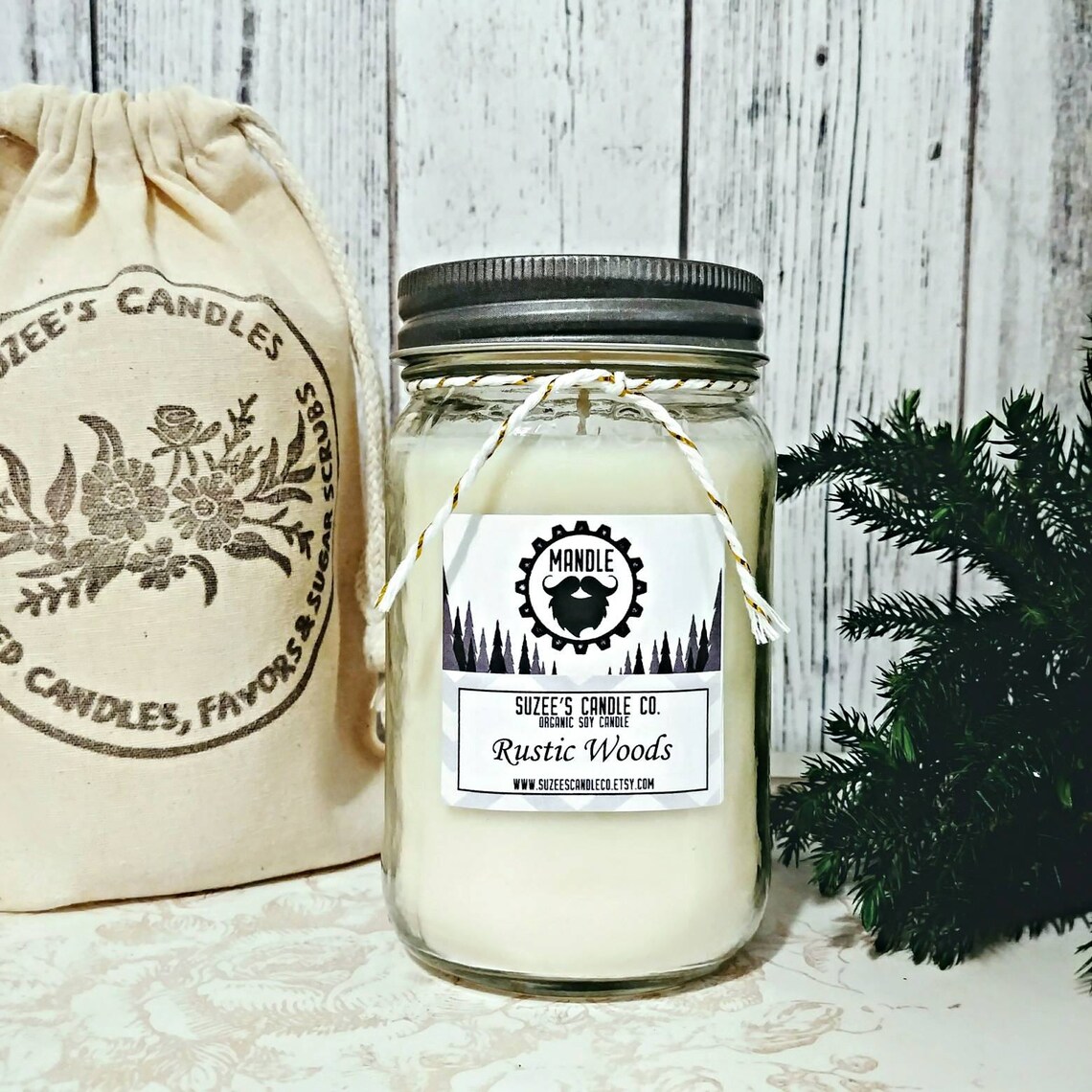 Man Candle Fathers Day Candle Mandle Masculine Candles Etsy