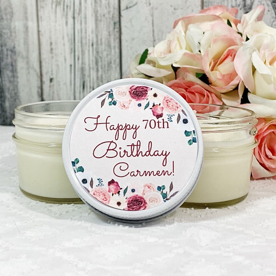 Set of 6 Party Candle favors Birthday Party for her Happy Etsy