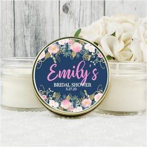 Personalized Candle Favors: Bridal Shower Party Keepsake Set of 12