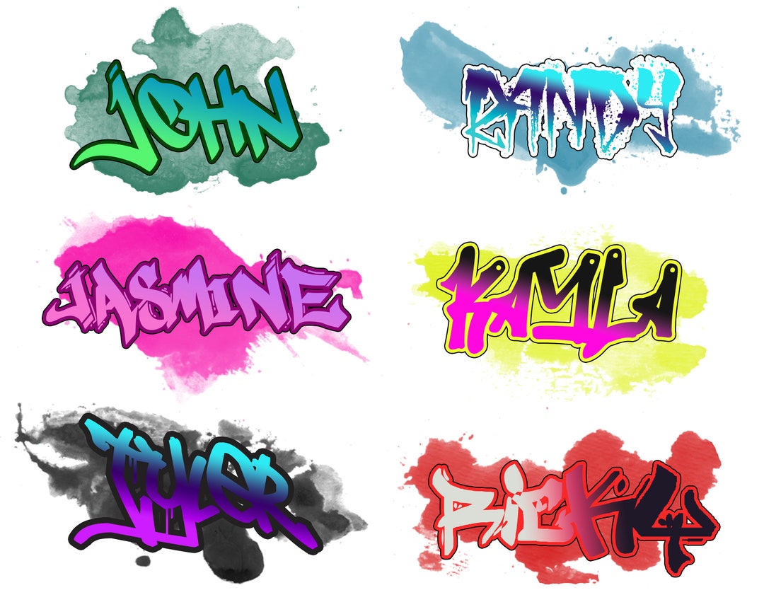 Custom Graffiti Name Decal Etsy