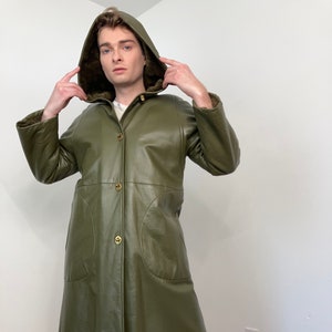 70s Sills Bonnie Cashin hooded leather coat