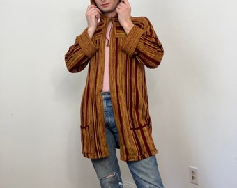 70s Hooded space dye cardigan