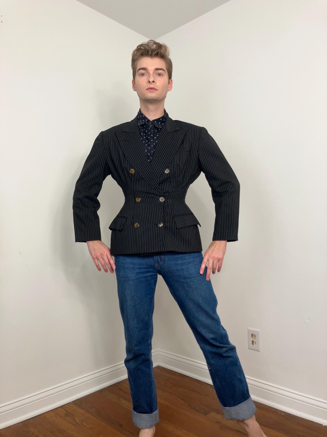 スーツ Jean paul gaultier HEAVY LINEN SUIT y2k Jean Paul Gaultier - Jean Paul Gaultier | The Short Suit Jacket