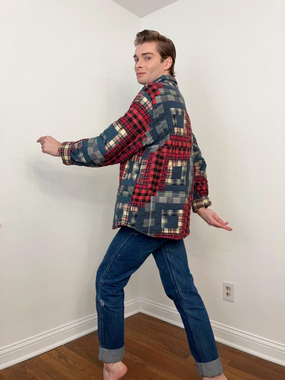 90s Patch Magic quilted patchwork reversible jack… - image 11