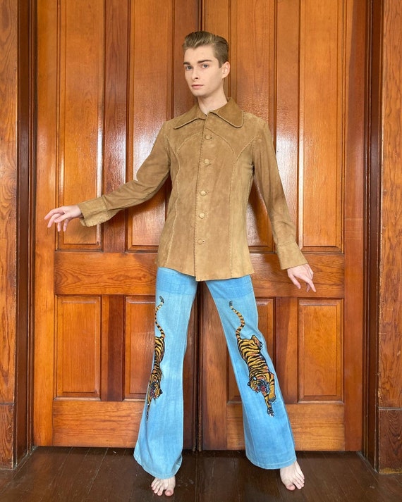Late 60s North Beach Leather suede shirt jacket