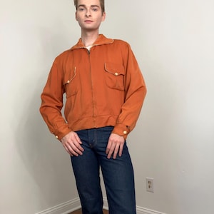 トップス 50s gaylord rayon gabardine shirts 50s vintage open collar gabardine shirt
