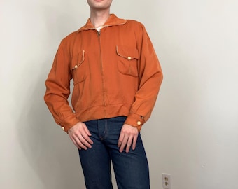 Vintage 50s Gabardine Ensenada Sportswear Quilted Rockabilly