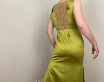 90s Victor Costa for Nahdree Embroidered Satin Gown, Nicole