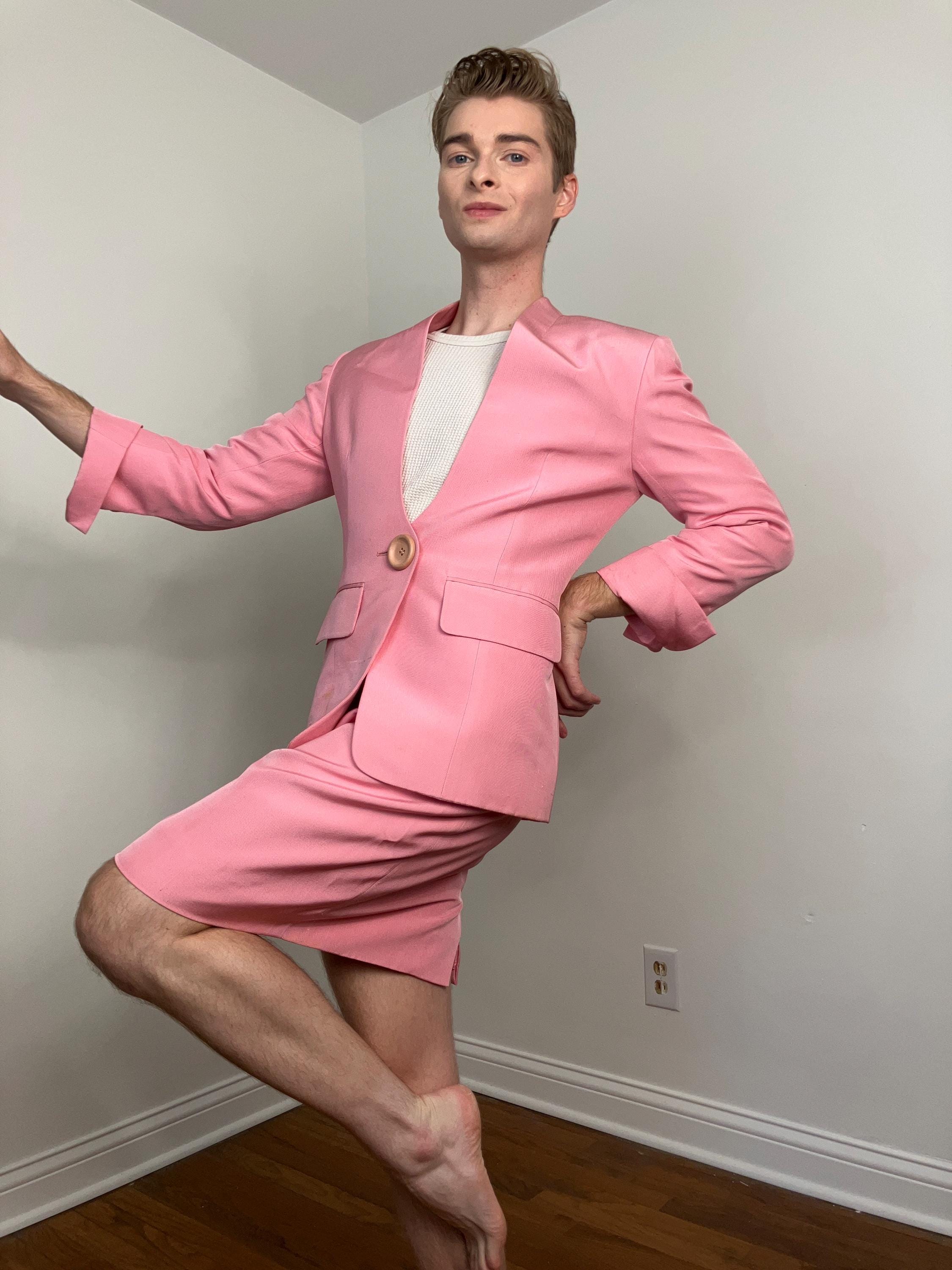 1992 Christian Dior Boutique Numbered Pink Silk Skirt Suit - Etsy