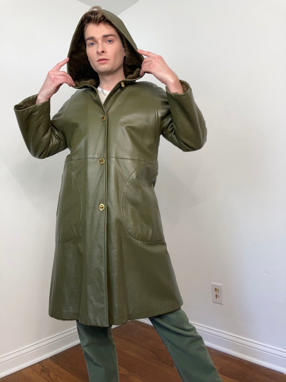 70s Sills Bonnie Cashin hooded leather coat