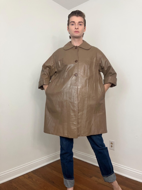 Late 50s / early 60s Bonnie Cashion mod leather coat