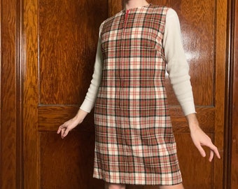 70s Pendleton plaid shift dress