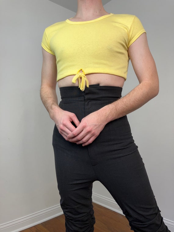 70s French cut crop top - image 5