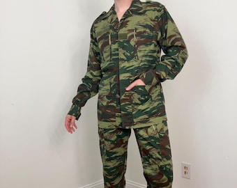 70s / 80s French army F1 lizard skin camo jacket and pants set