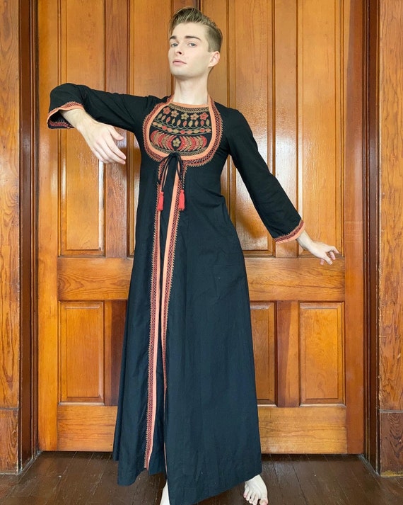 70s Embroidered Indian cotton dress