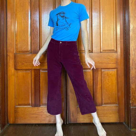 70s cropped corduroy pants