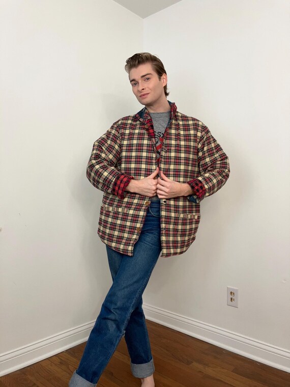 90s Patch Magic quilted patchwork reversible jack… - image 9