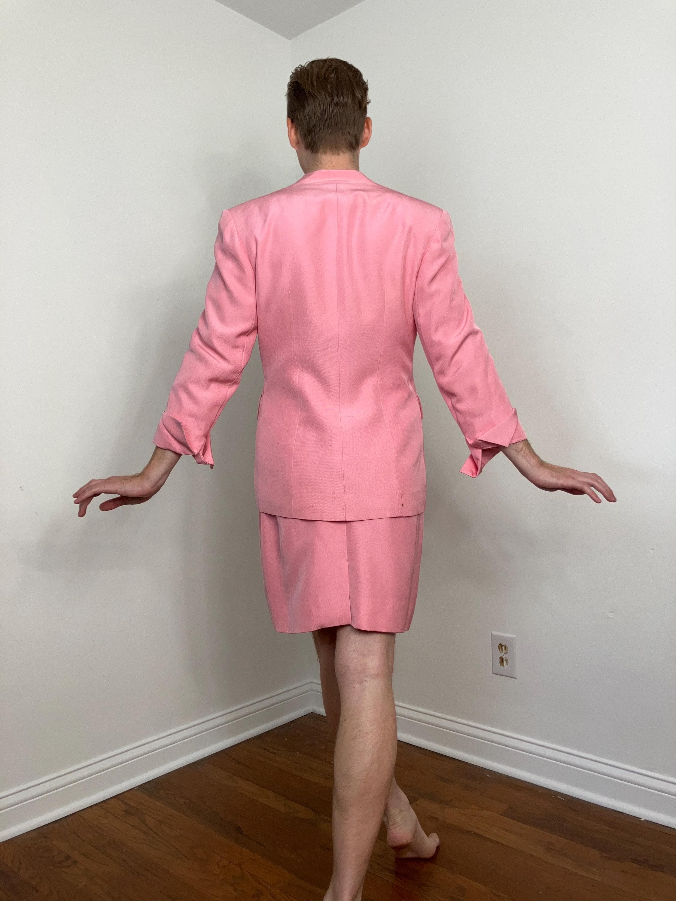 1992 Christian Dior Boutique Numbered Pink Silk Skirt Suit - Etsy