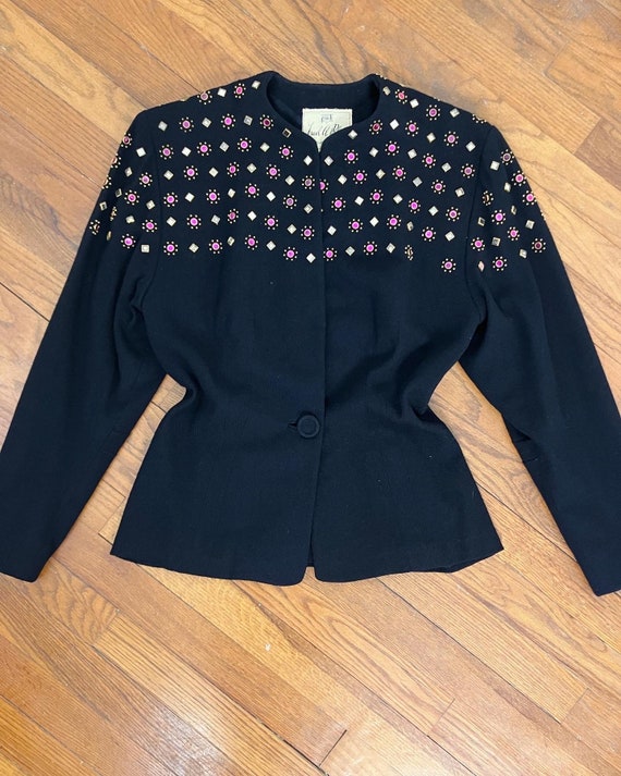 1940s Rare Fred Block Stud Jacket with Pink