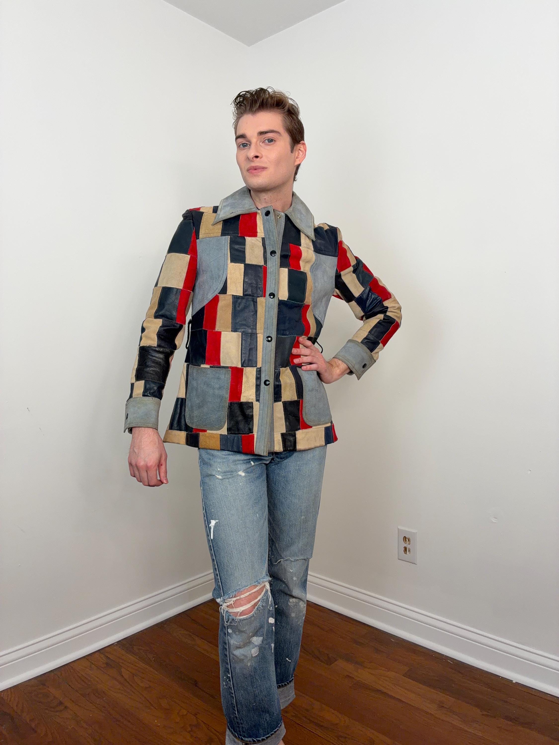 Multicolored suede jacket - Etsy 日本