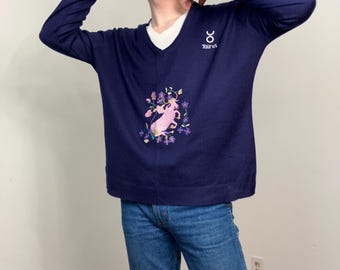 70s Astrology Taurus sweater