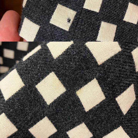 60s I. Magnin mod op-art checkered pattern double… - image 11