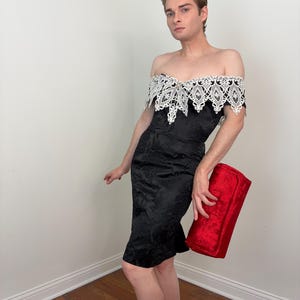 Black Lace off Shoulder Dress - Etsy Black Lace off Shoulder Dress - Etsy