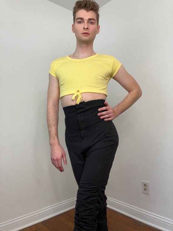 70s French cut crop top - image 3