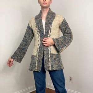 70s Patchwork space dye cardigan